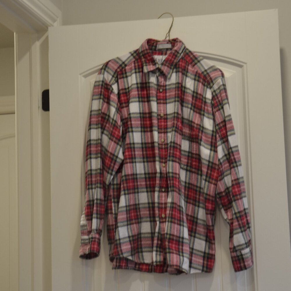 Plaid Arrow Long Sleeve Flannel Shirt
